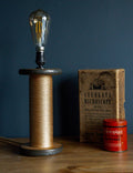 The French Weaver - handmade textile mill bobbin lamp
