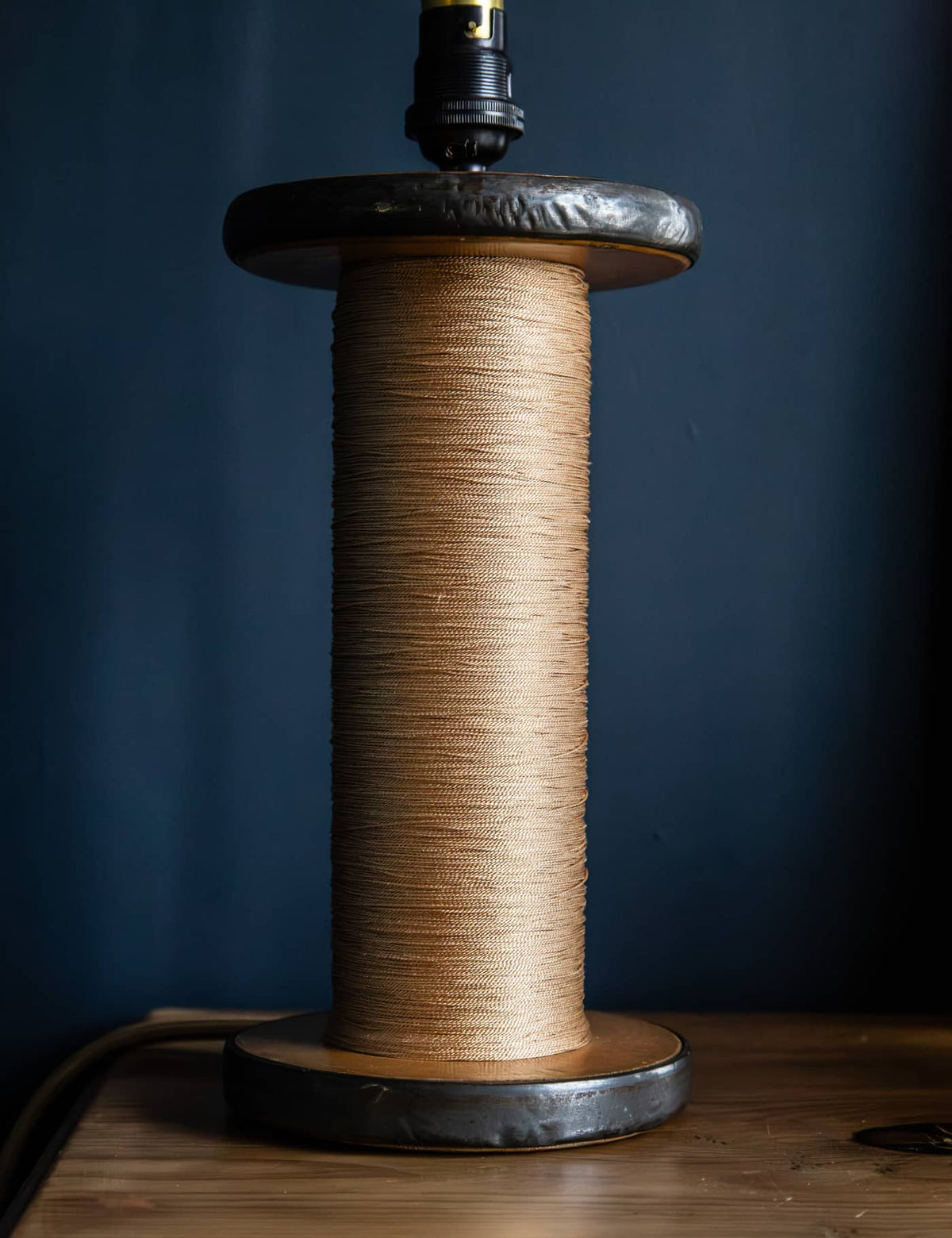The French Weaver - handmade textile mill bobbin lamp