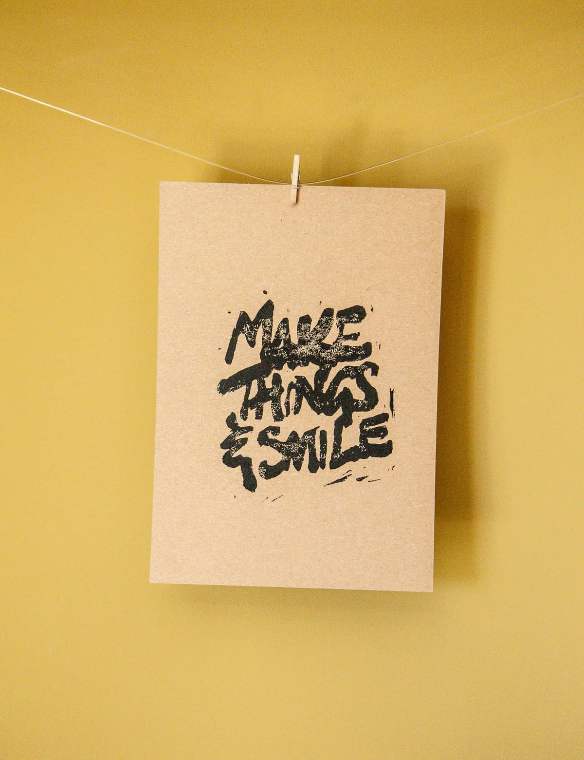Make Things & Smile | Handmade Lino Print