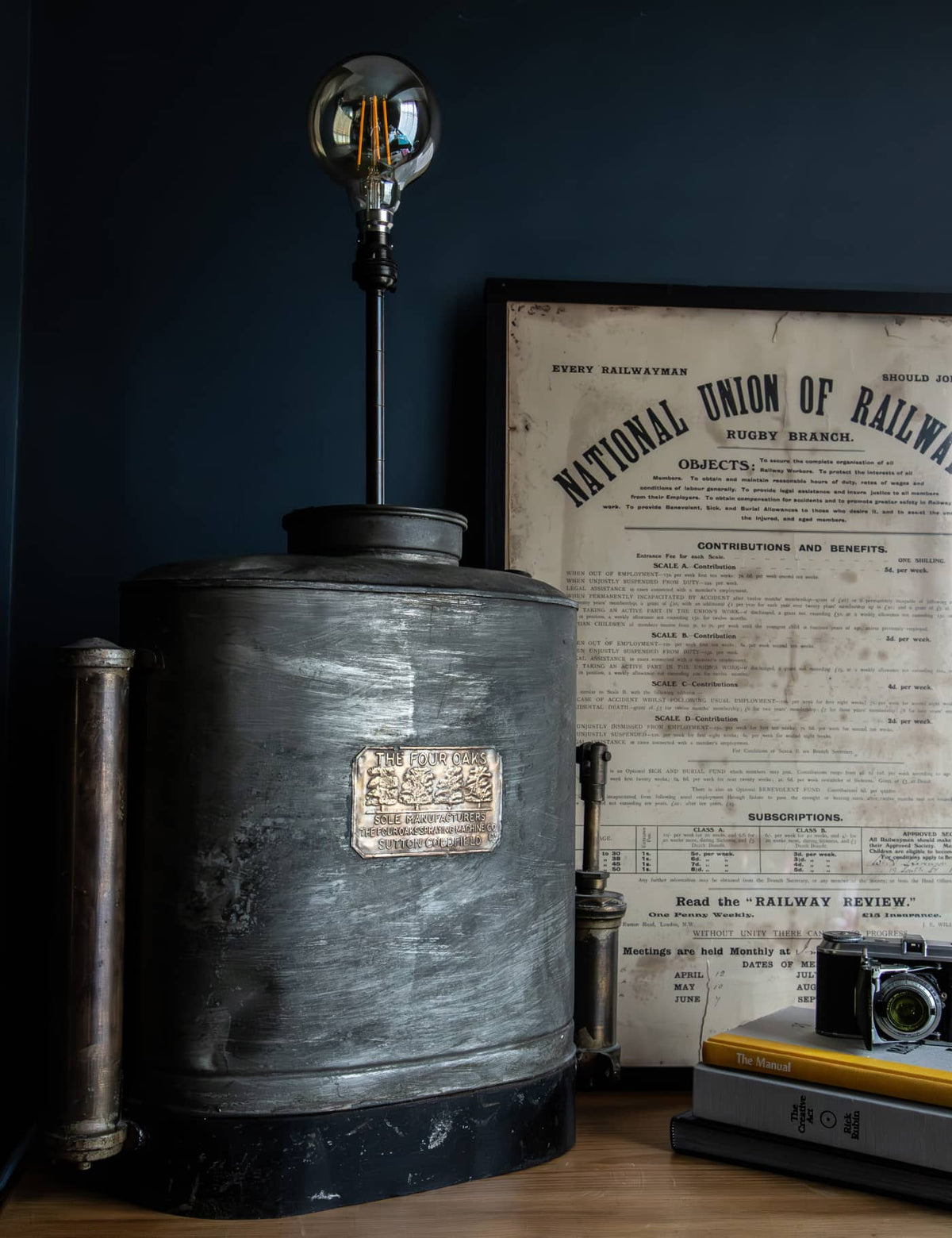 The Field Keeper - handmade industrial garden sprayer lamp